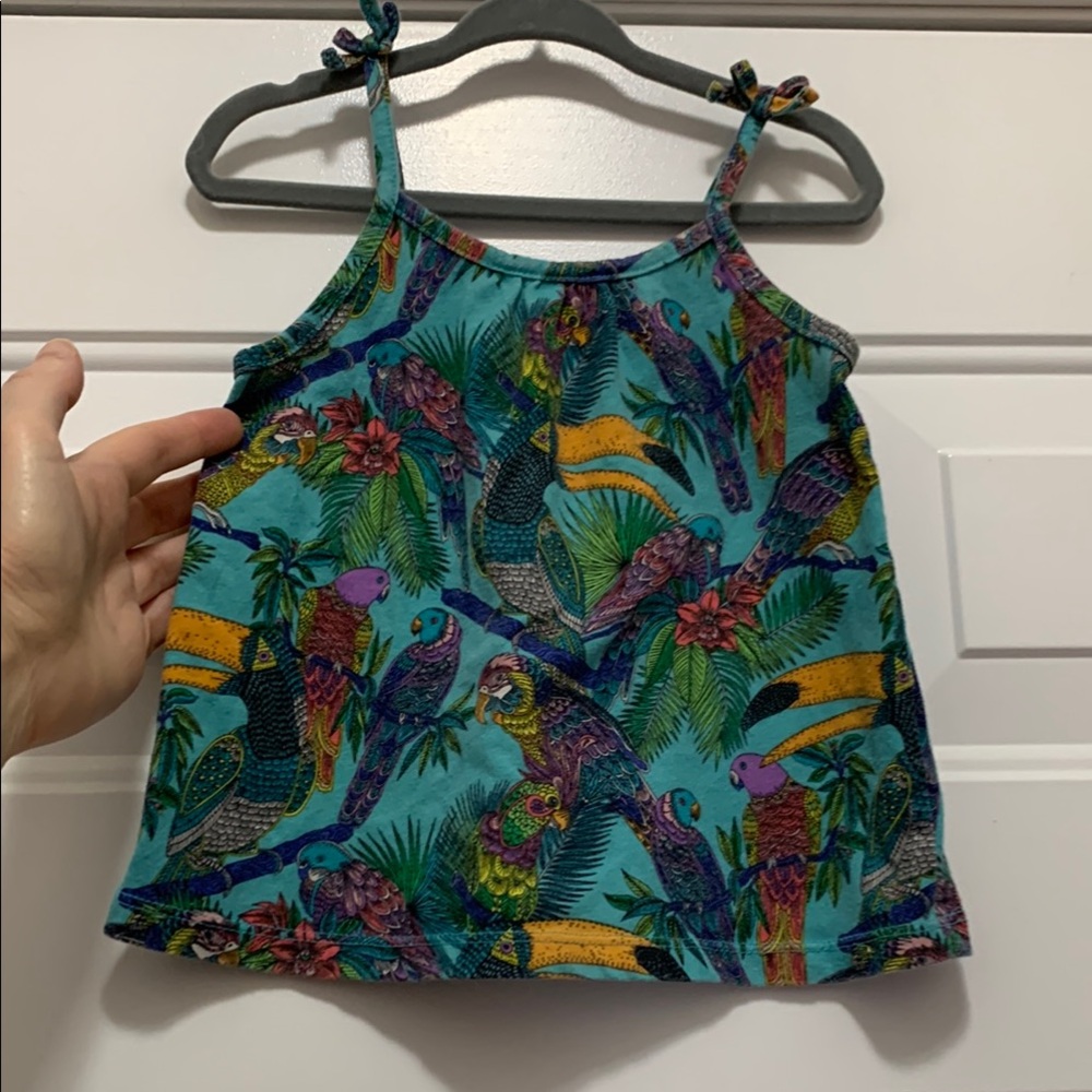 4/$10 Children's Place Tropical Parrot Print Kids Tank Top Size 3T